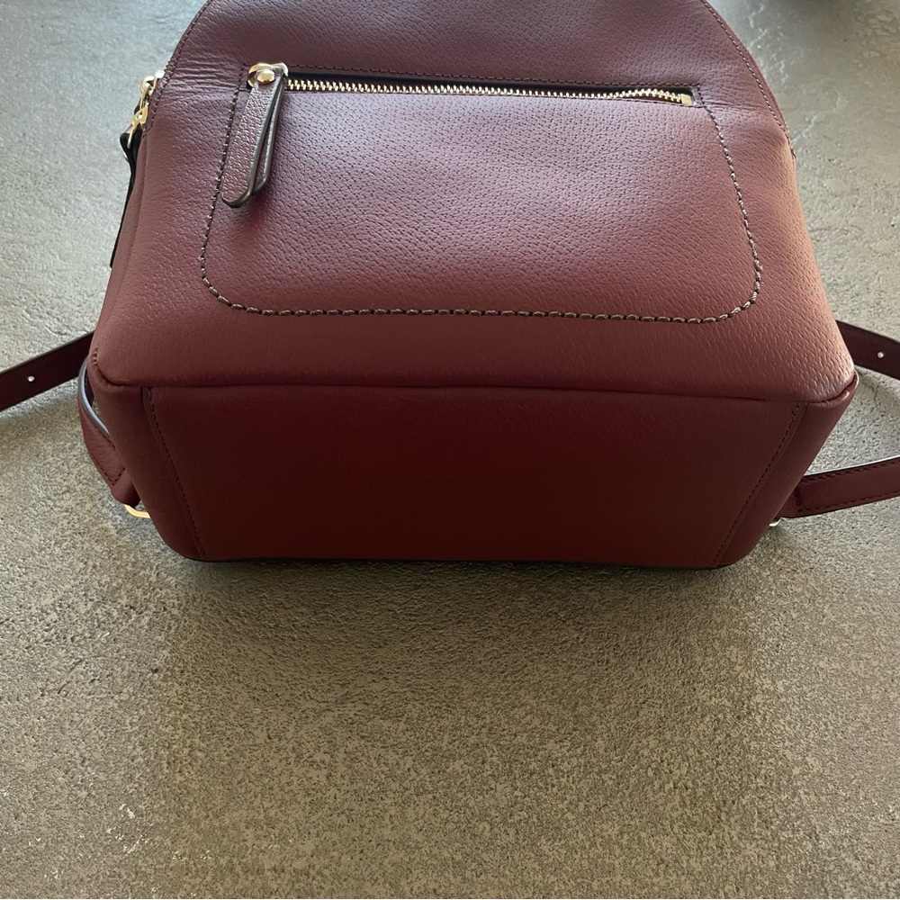 Kate Spade Thompson Street Brooke Red Leather Burgundy Backpack - Picture 3 of 9